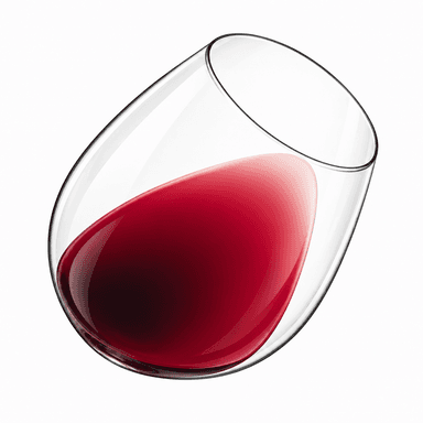 Ruby-coloured wine in a glass